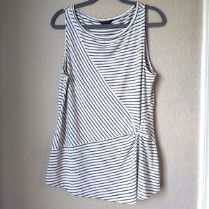 Banana Republic Sleeveless Stripped Front Twist Blouse size L
